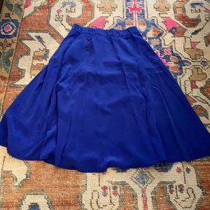 JCrew Washed Silk Midi Skirt